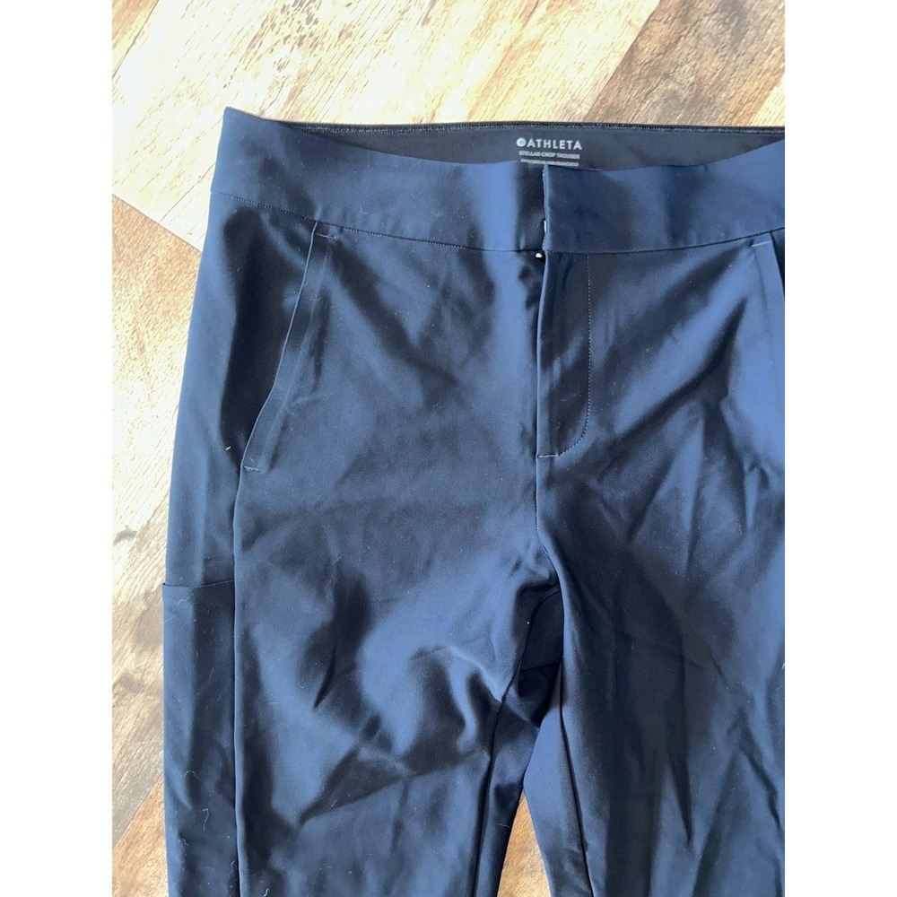 Athleta Stellar Crop Trousers in a size 8 Nylon Inseam 26" Blue - Picture 4 of 4